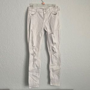 White Distressed Jeans